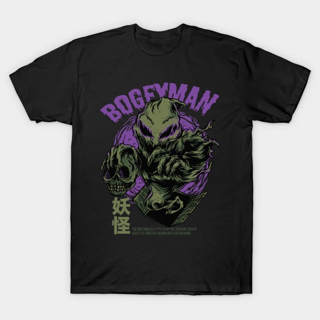 Vintage Horror Bogeyman Monster B Movie Cover Art T-Shirt by Now Boarding